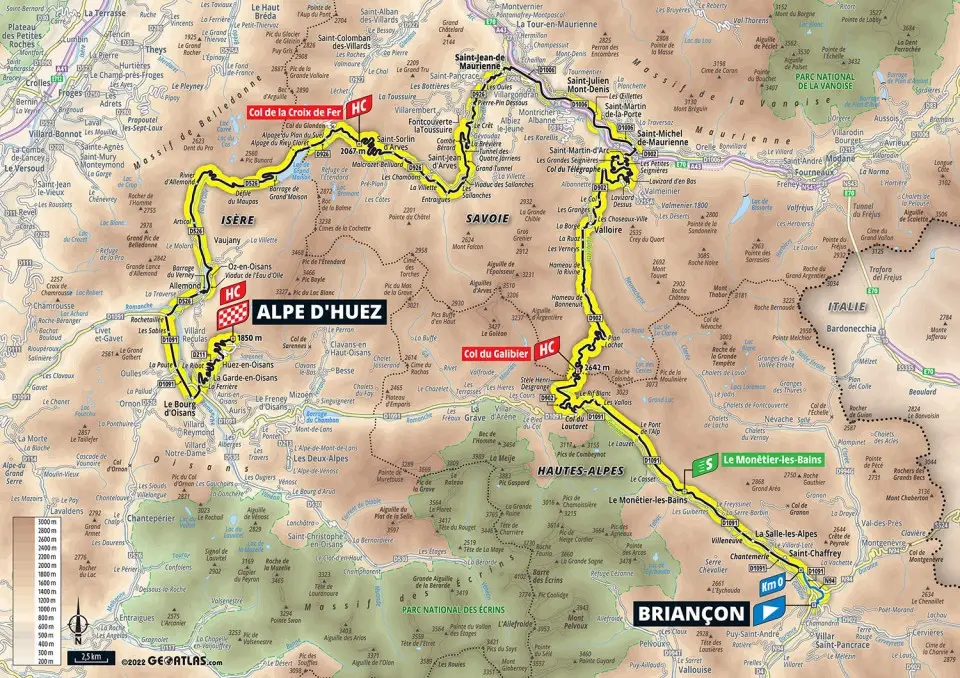 carte etape 12 tour de france 2022